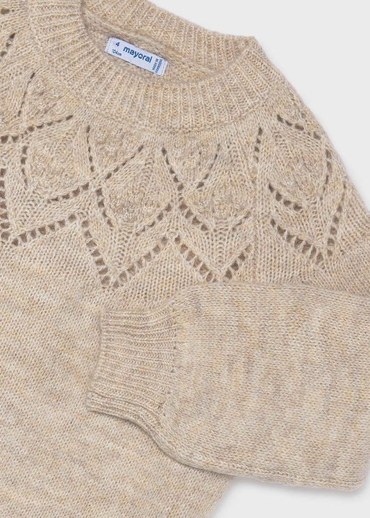 Girl openwork sweater