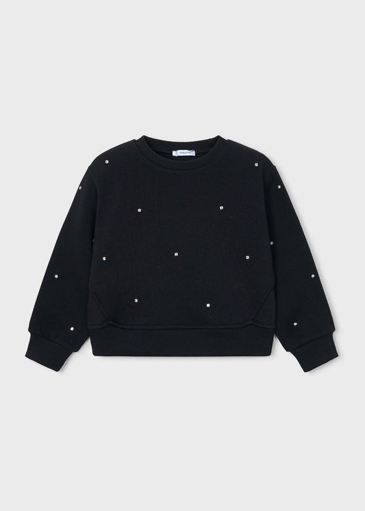 Girls' appliqué sweatshirt