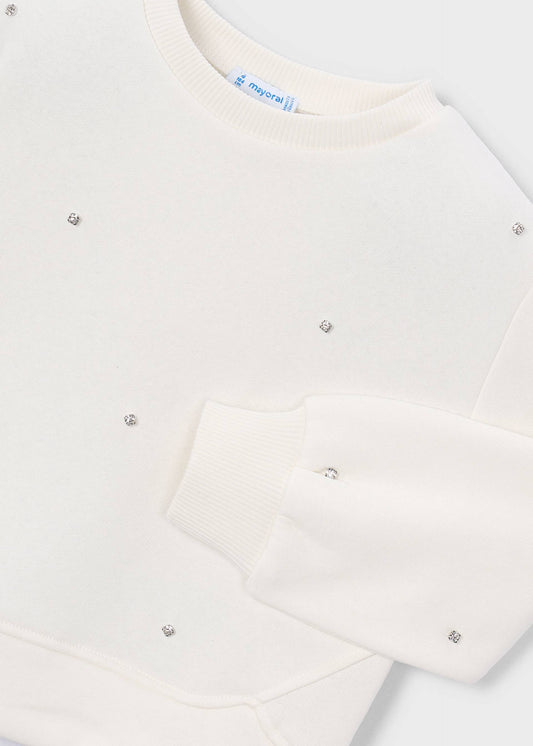 Girls' appliqué sweatshirt