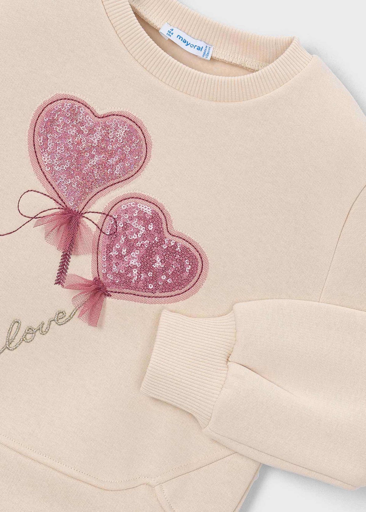 Girls' appliqué sweatshirt