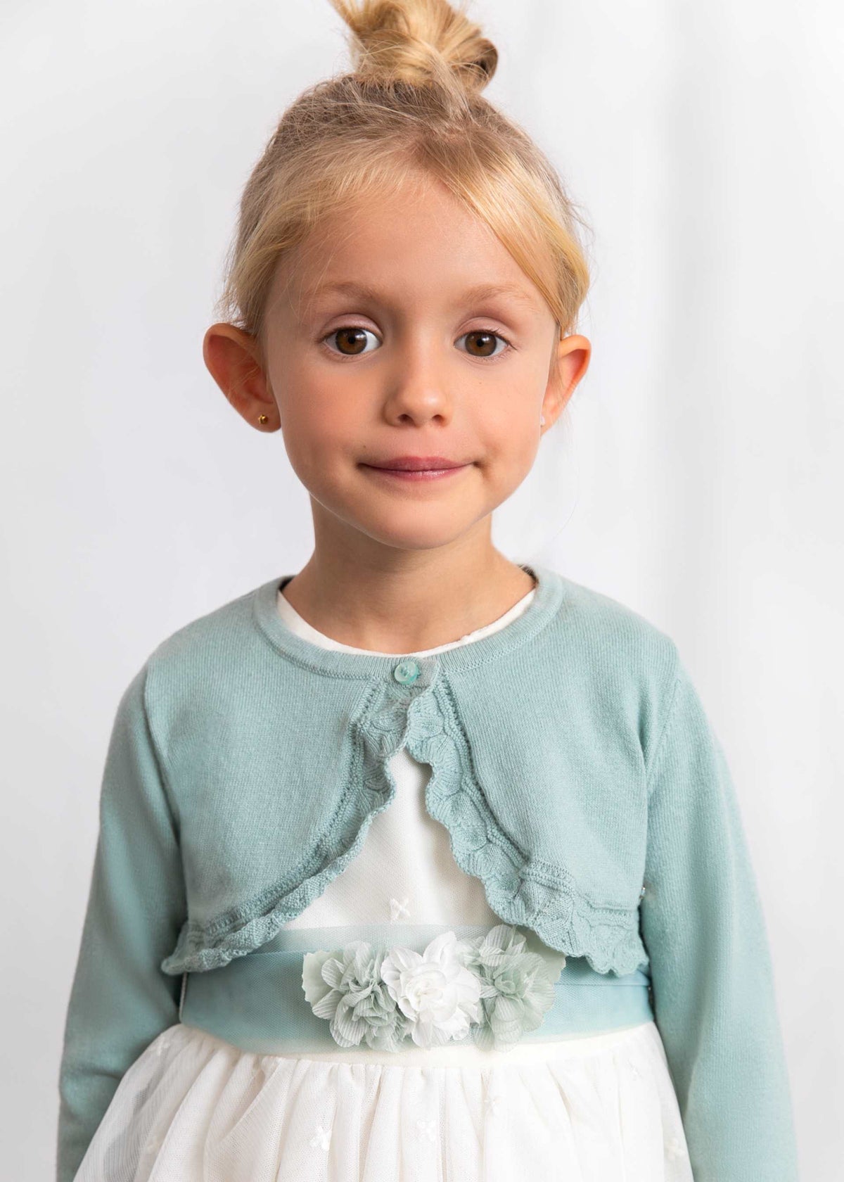Mädchen-Bolero-Strickjacke, Basic