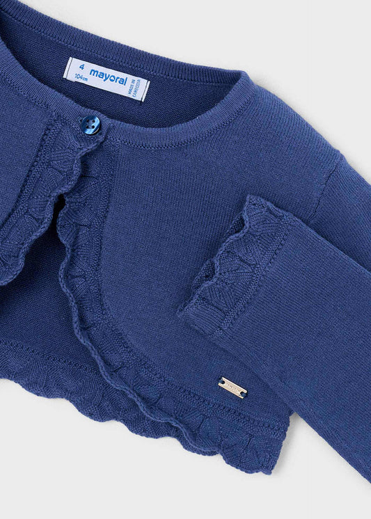 Girls basic bolero knitted cardigan