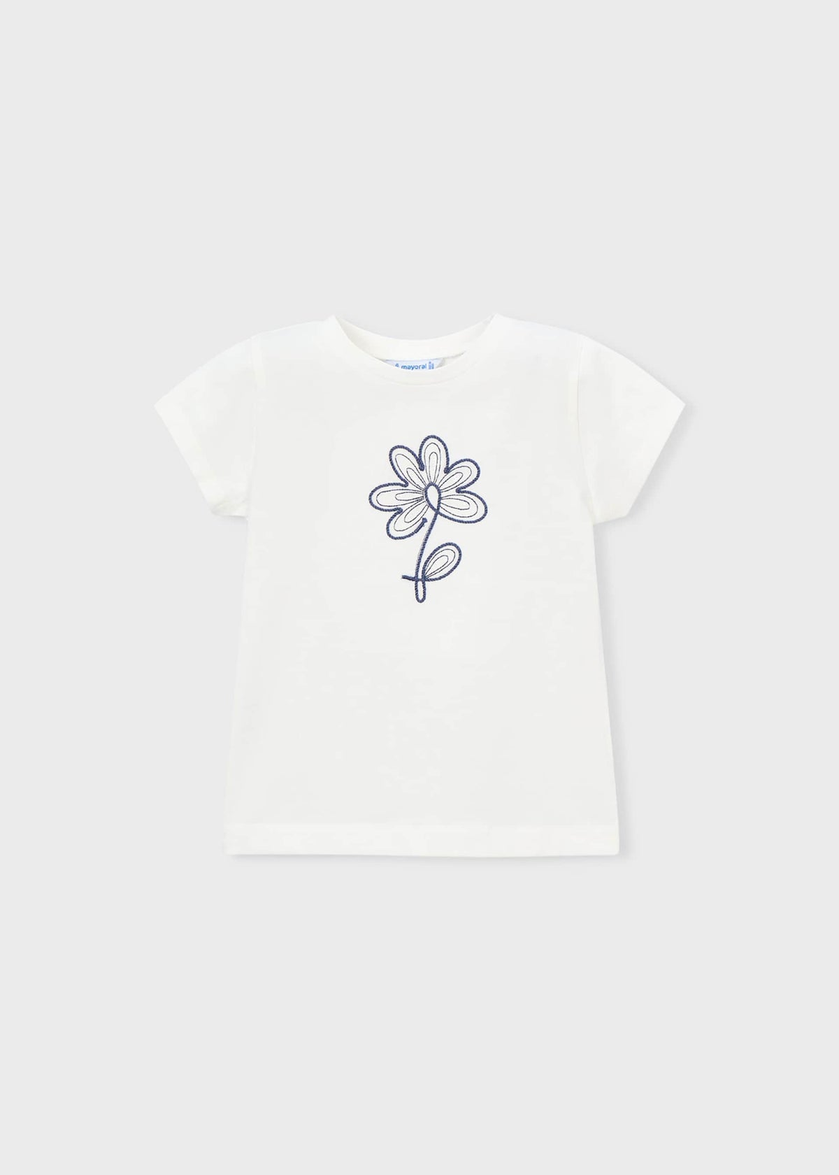 Girls basic flower t-shirt