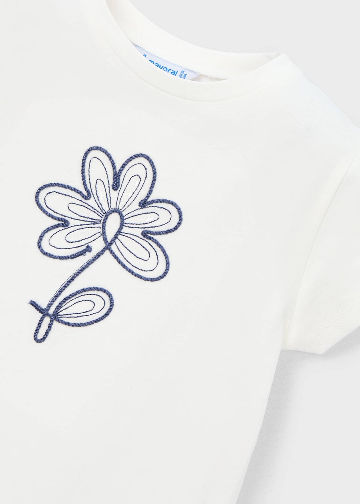 Girls basic flower t-shirt