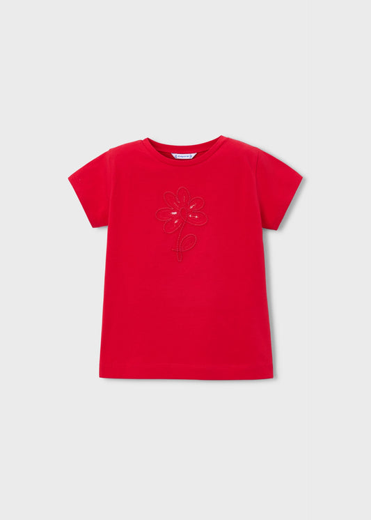 Girls basic flower t-shirt