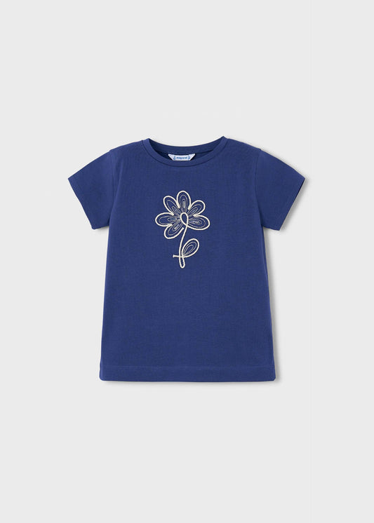 Girls basic flower t-shirt