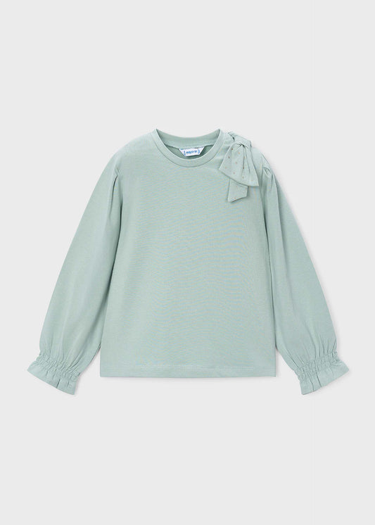 Girls' bow-tie T-shirt