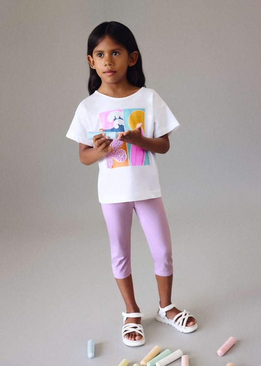 Mädchen-Set aus Leggings in Knöchellänge und T-Shirt