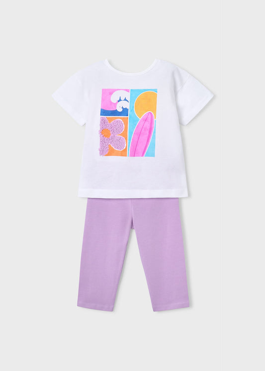 Mädchen-Set aus Leggings in Knöchellänge und T-Shirt