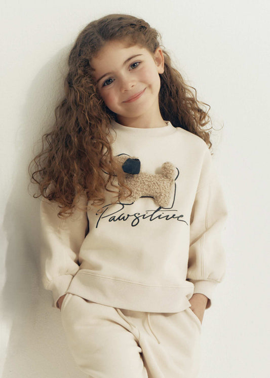 Girls' dog-themed tracksuit