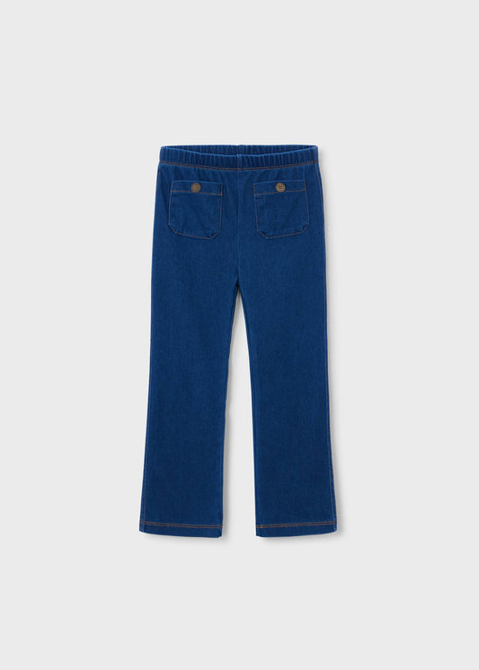 Girls' flare leggings with pockets