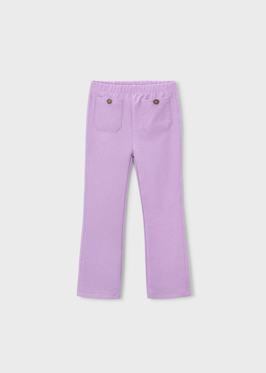 Girls' flare leggings with pockets