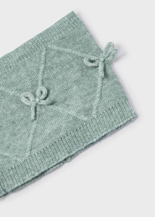 Girls' hat and scarf set with bow detail