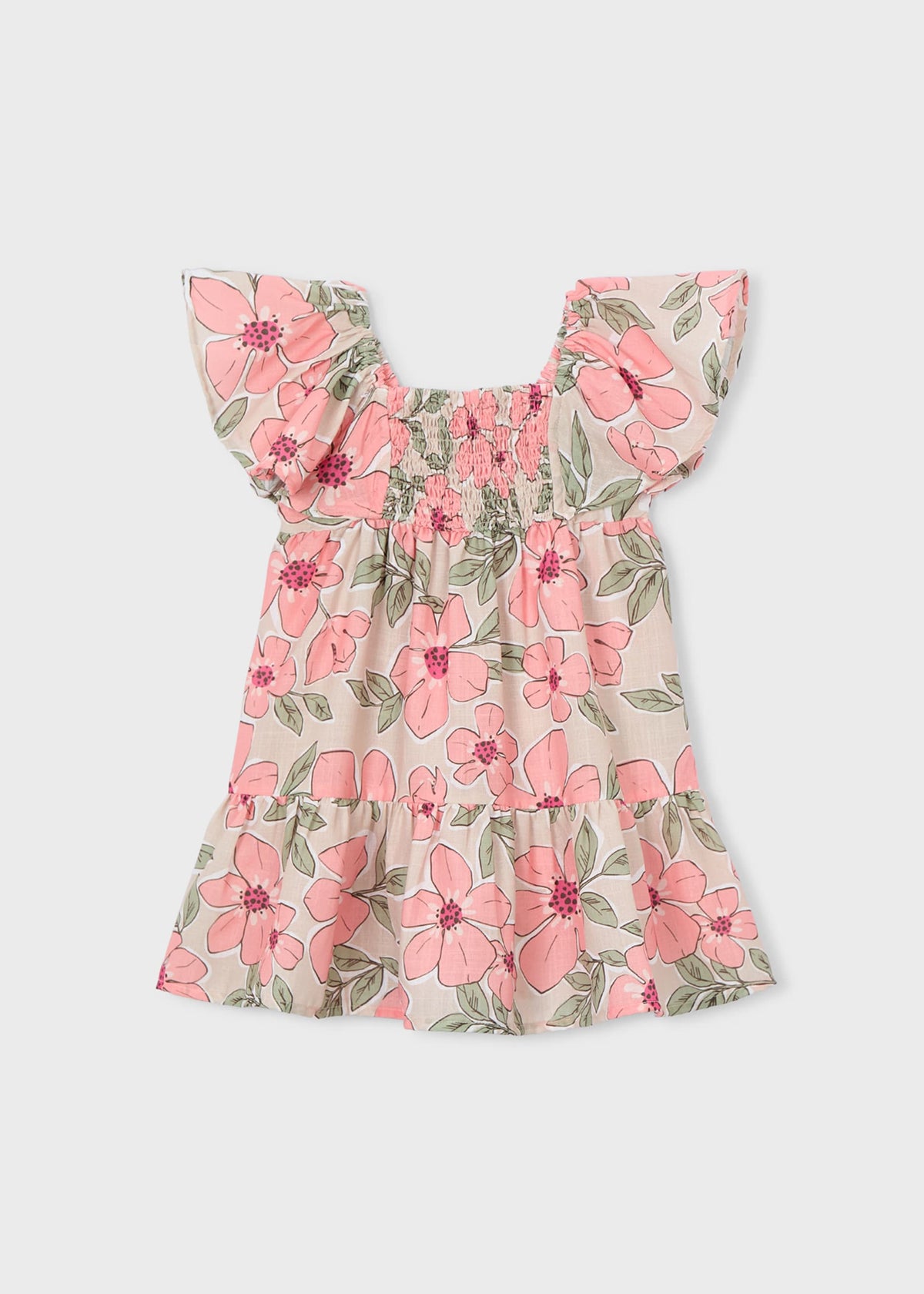 Mädchenkleid mit Wabenmuster