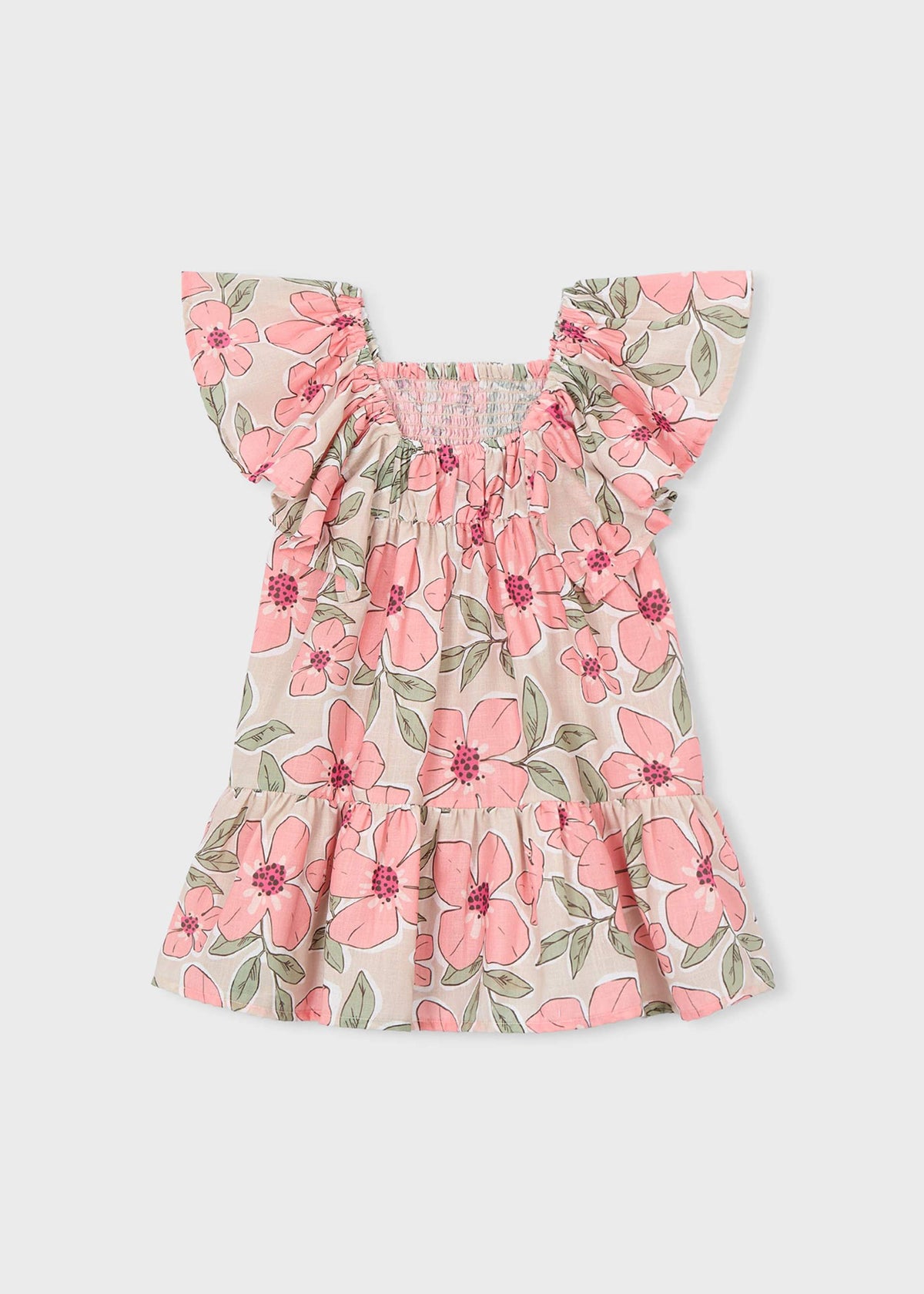 Mädchenkleid mit Wabenmuster