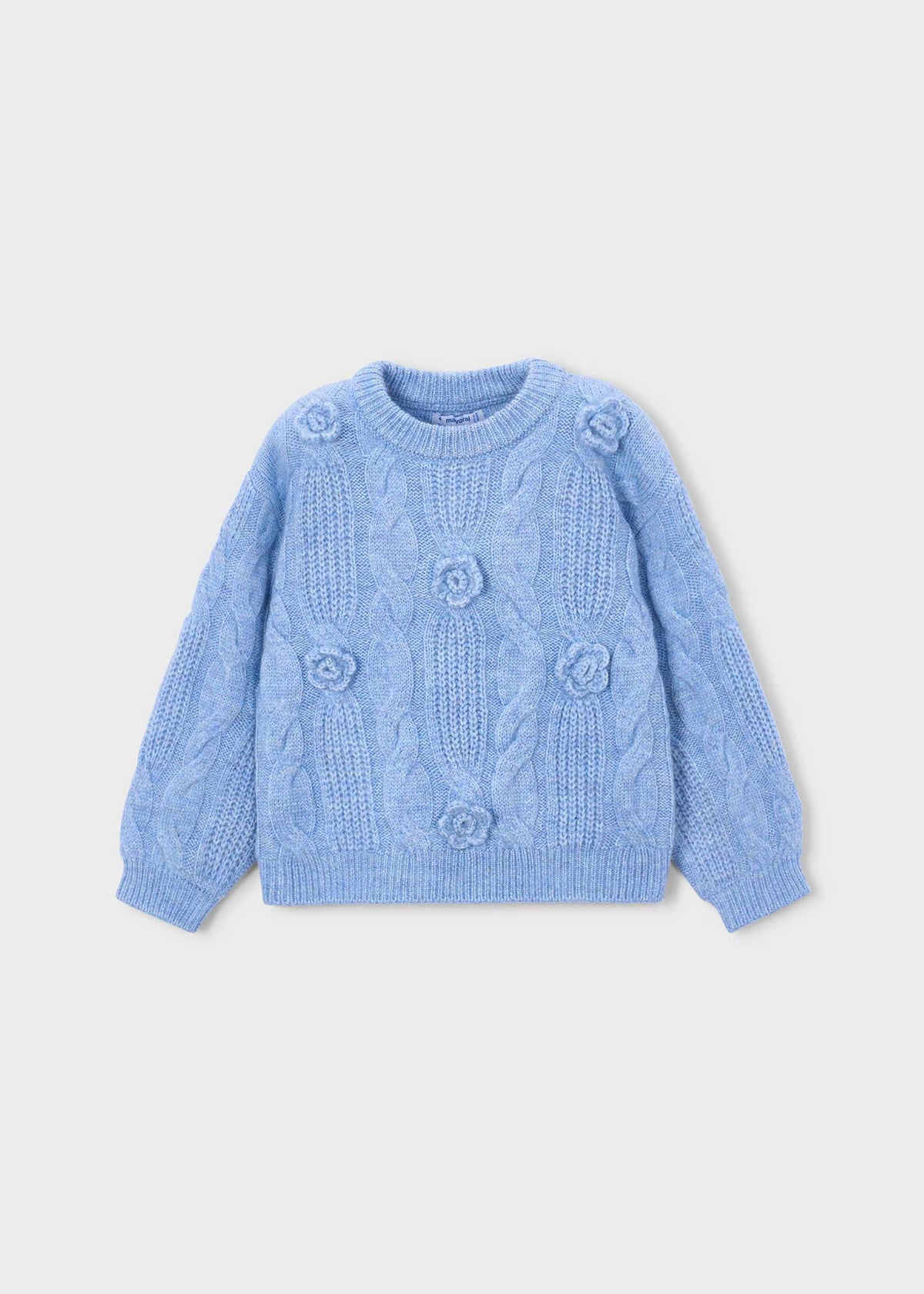 Girls' jumper with flower appliqué