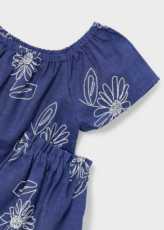 Set aus Leinenrock und T-Shirt für Mädchen