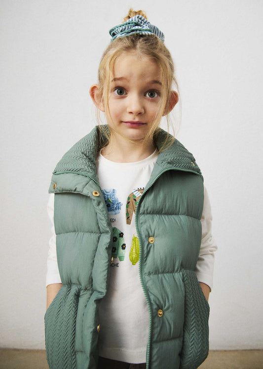 Girls' padded waistcoat