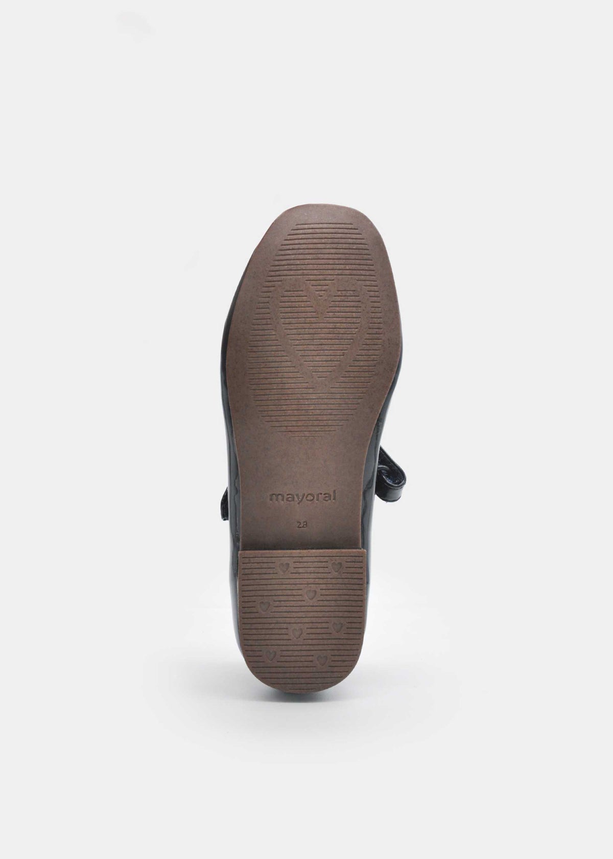 Girls' patent leather Mary Janes with a flower