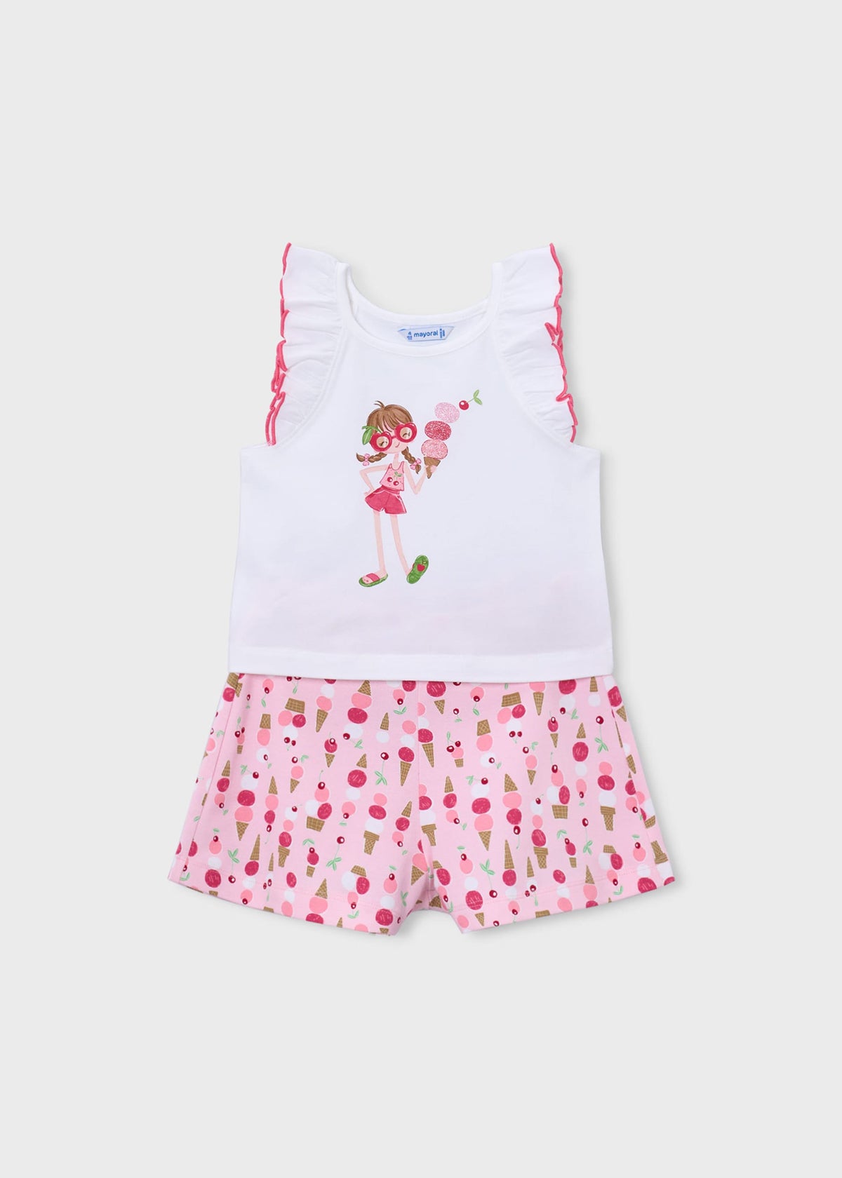 Mädchen-Shortset mit Print