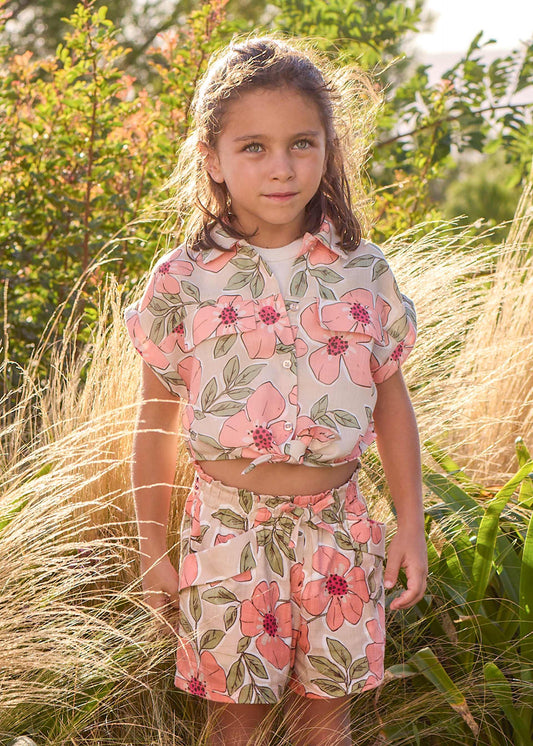 Girls' printed trousers