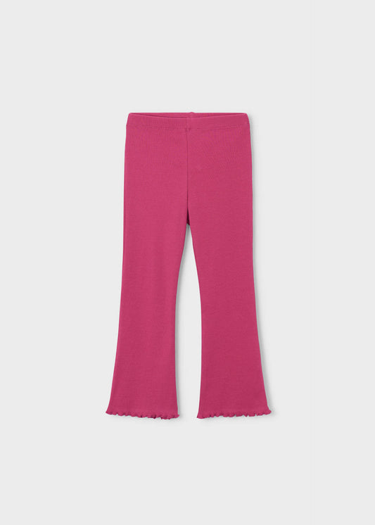 Girls' ribbed flare leggings