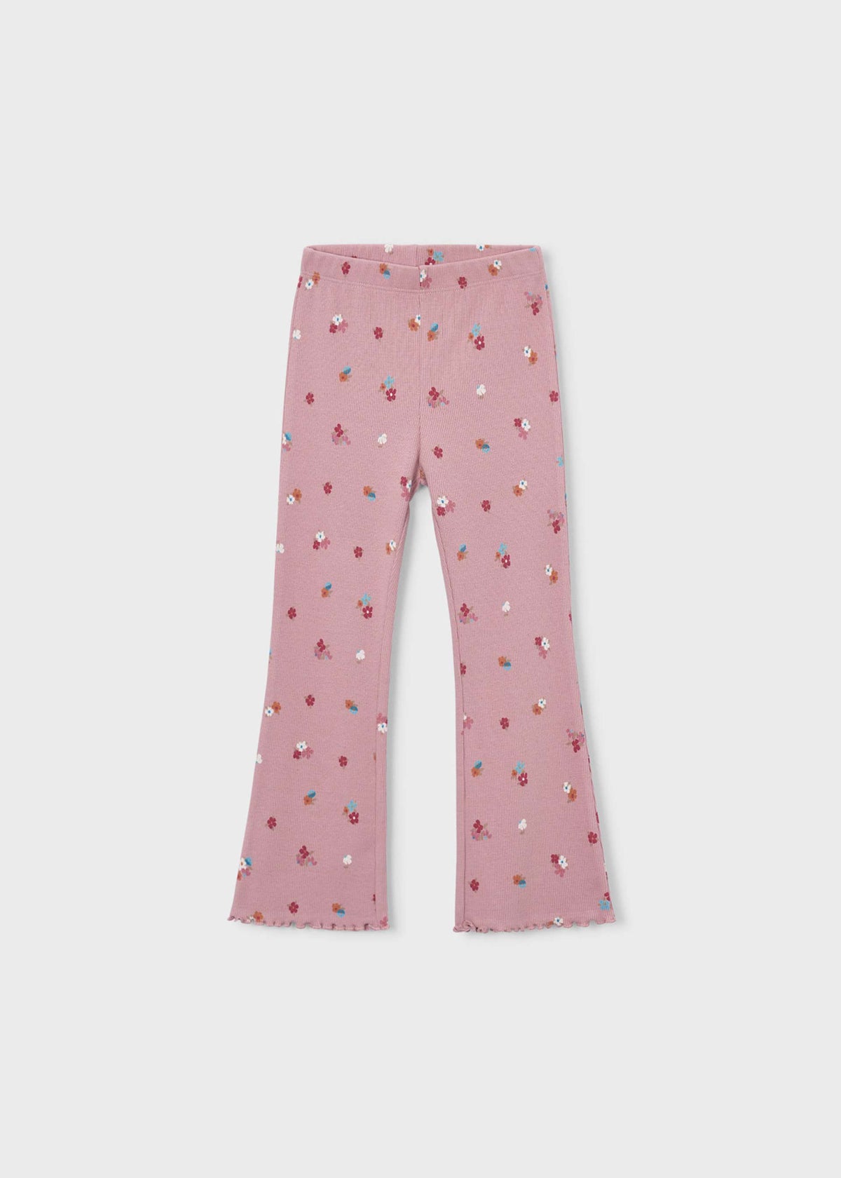 Girls' ribbed flared leggings