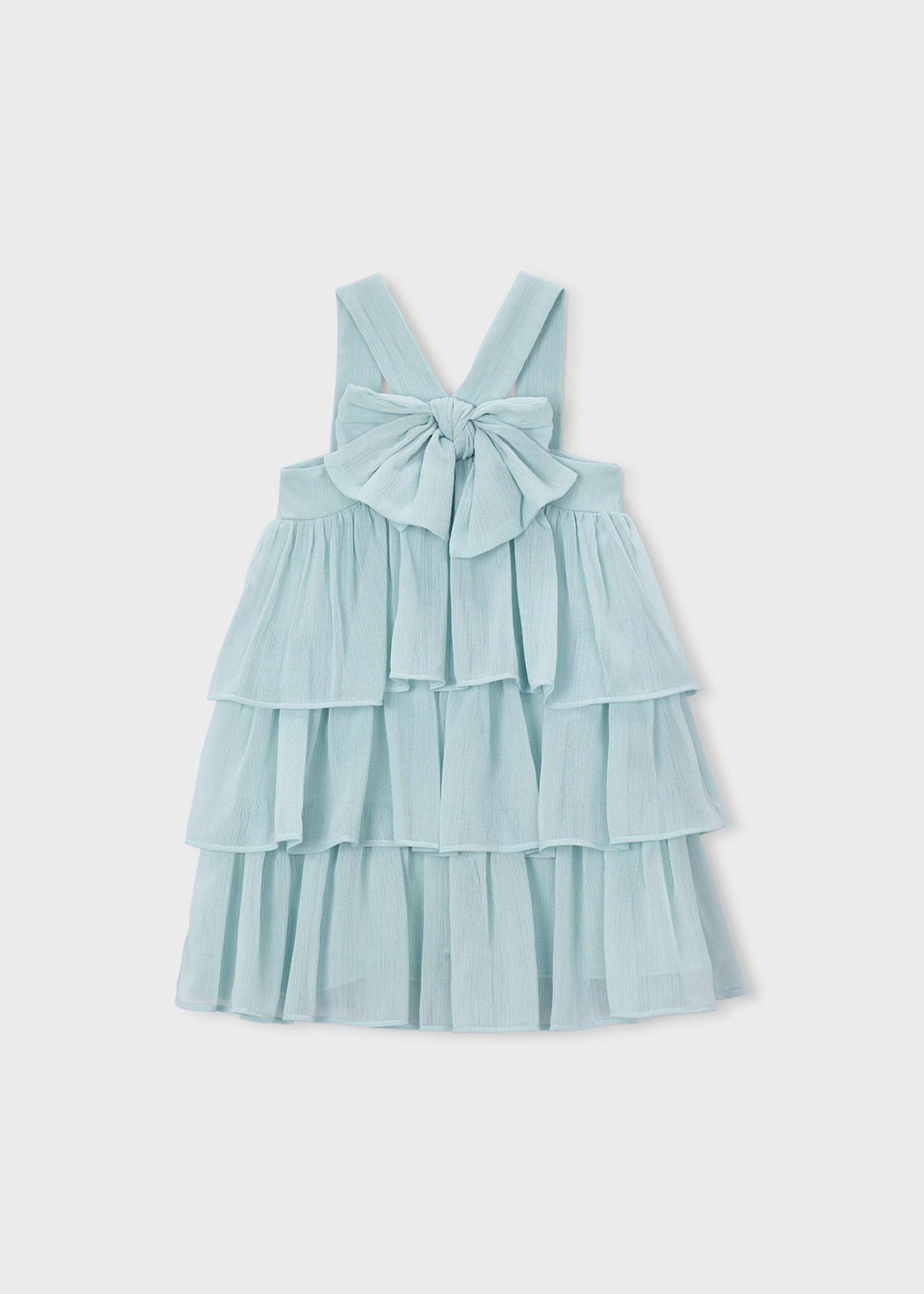 Gerüschtes Bambula-Kleid für Mädchen