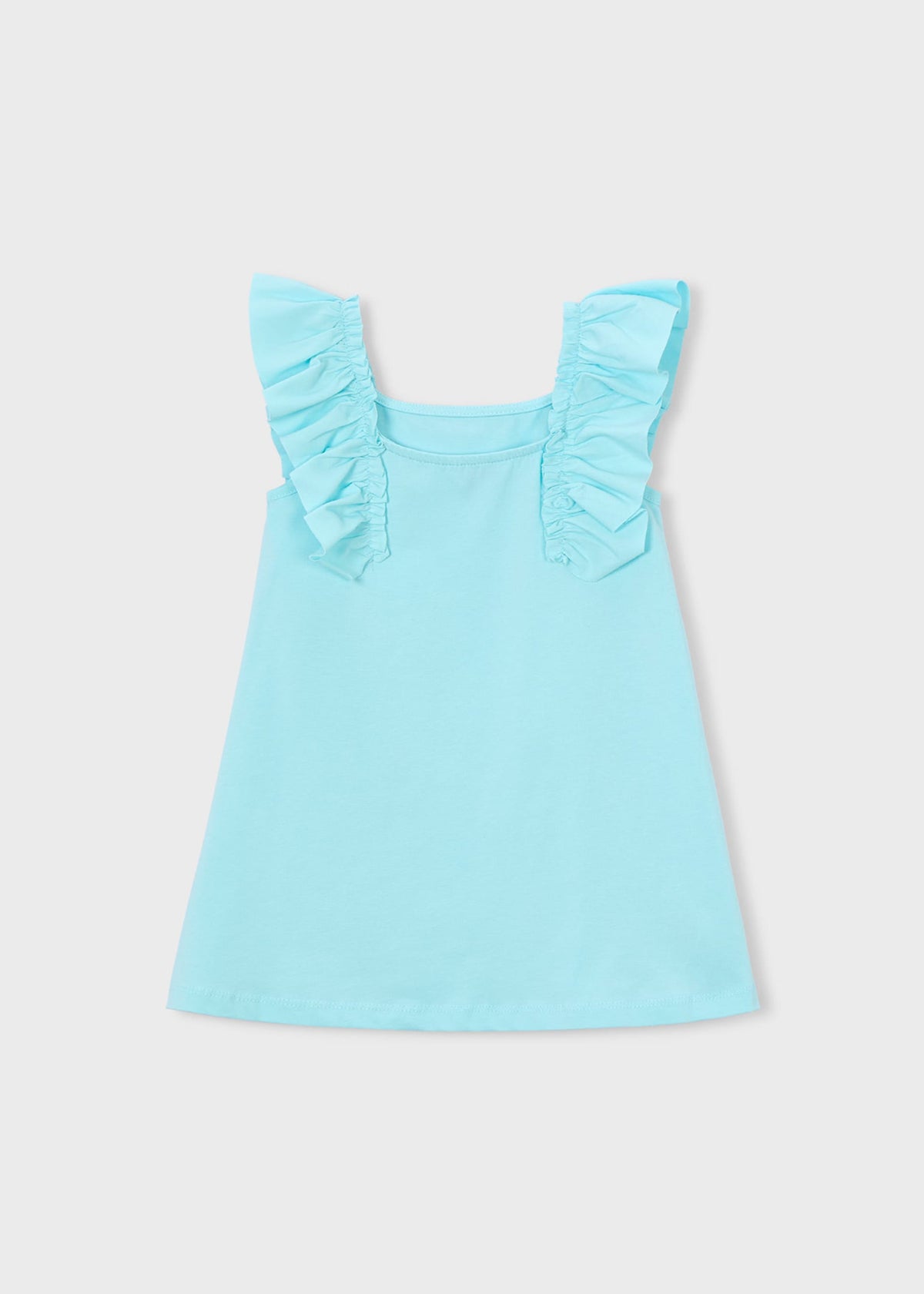 Girl's ruffled knit dress