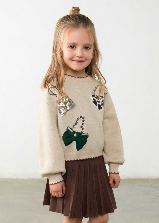 Girls' skirt and jumper set