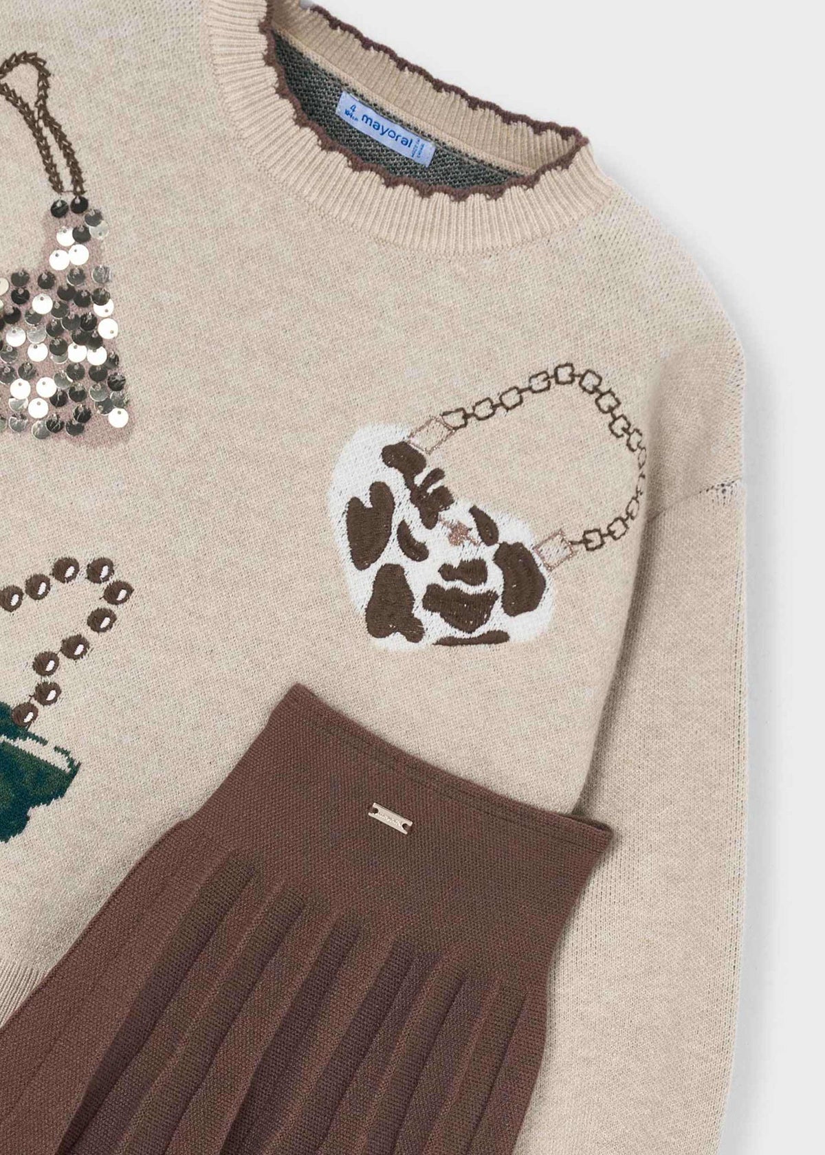 Girls' skirt and jumper set