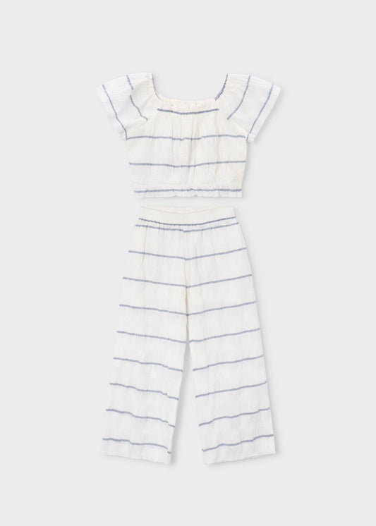 Girls' striped pants and top set