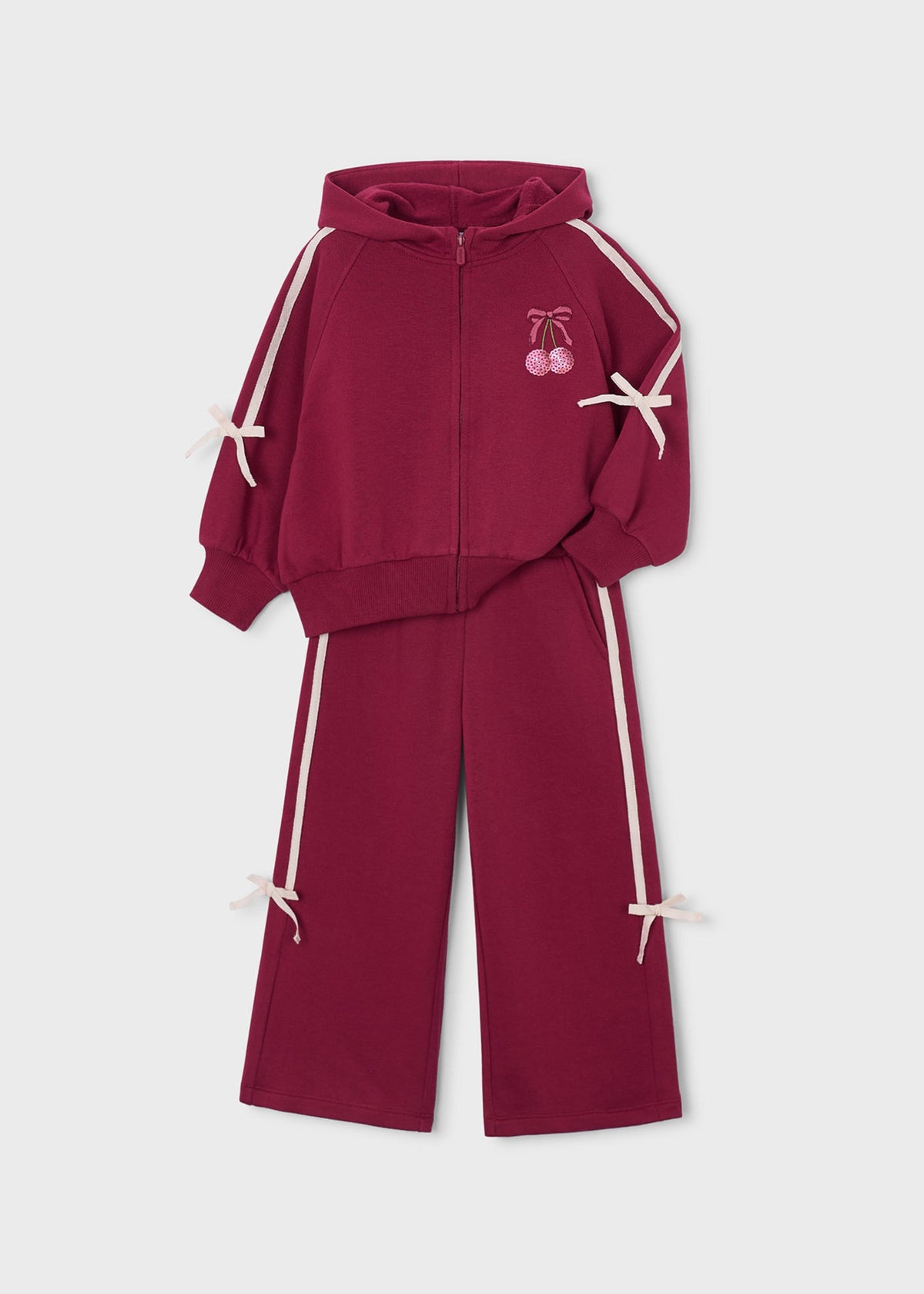 Girls' tie-front tracksuit