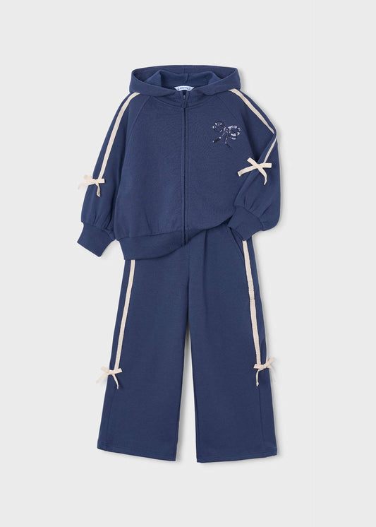 Girls' tie-front tracksuit