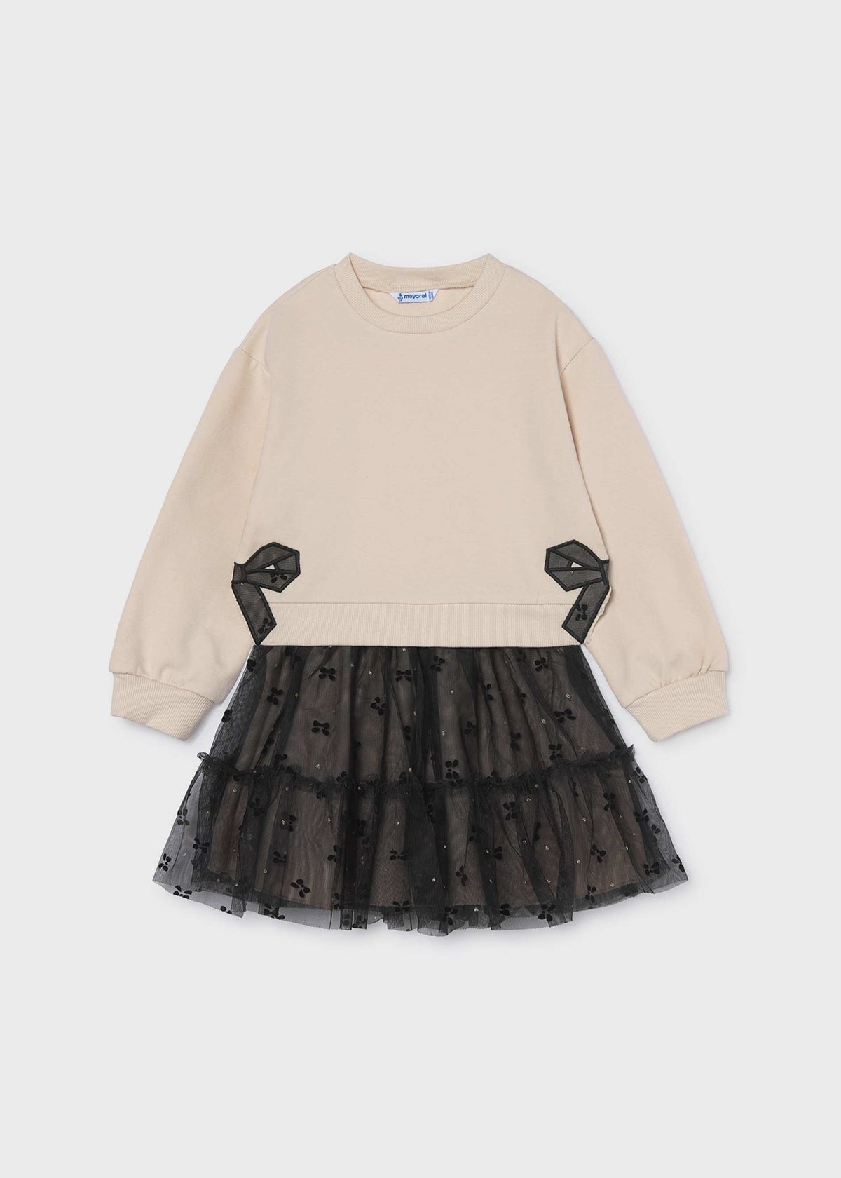 Girls' tulle skirt and sweatshirt set