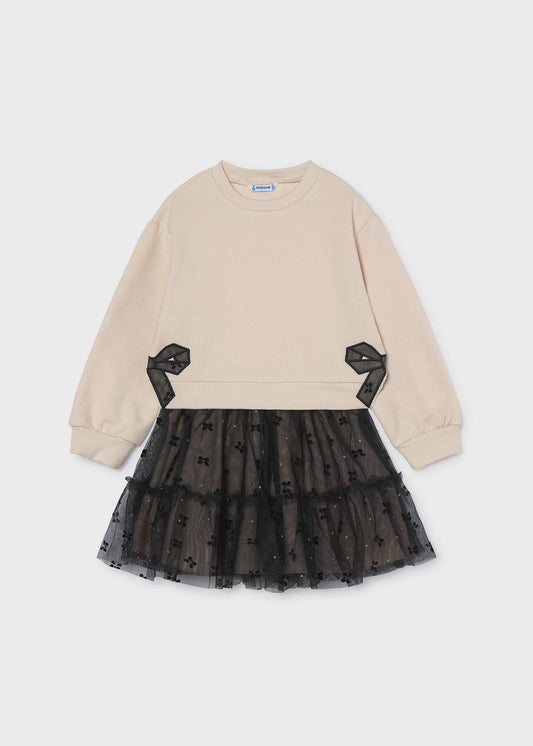 Girls' tulle skirt and sweatshirt set