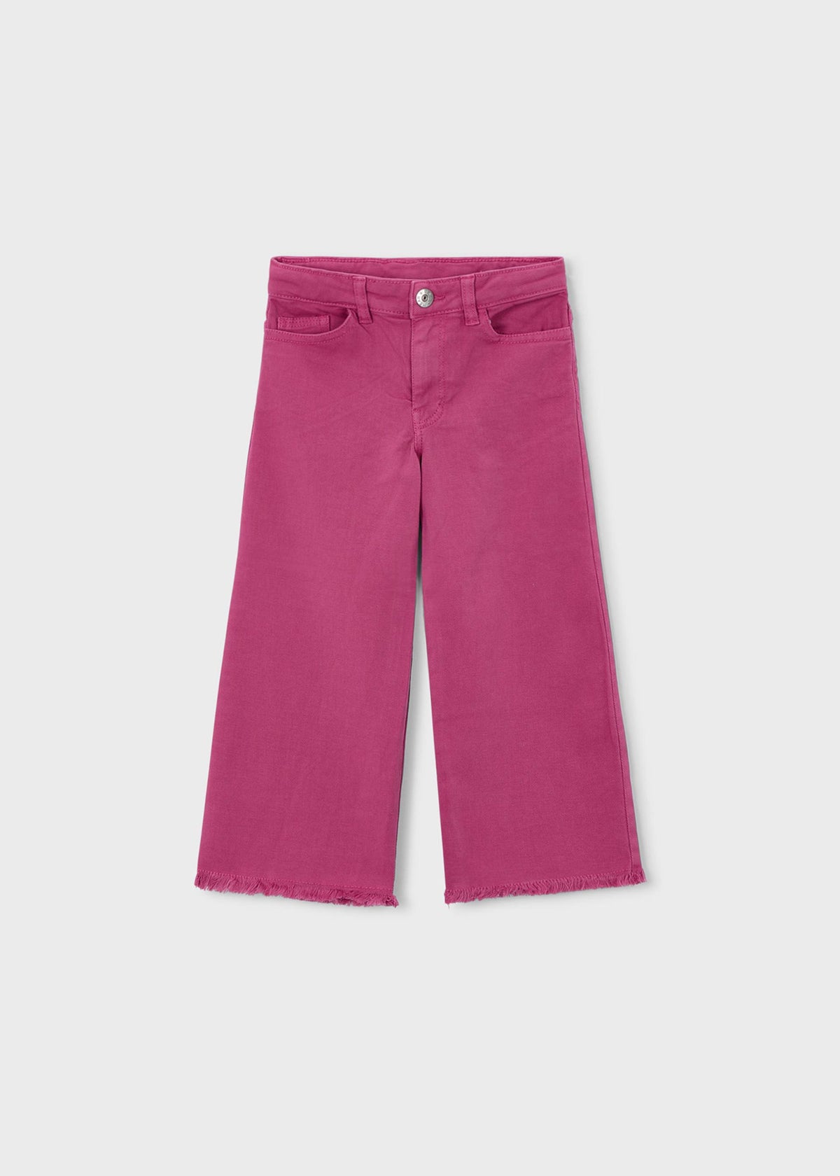 Mädchenhose mit weitem Bein aus Twill