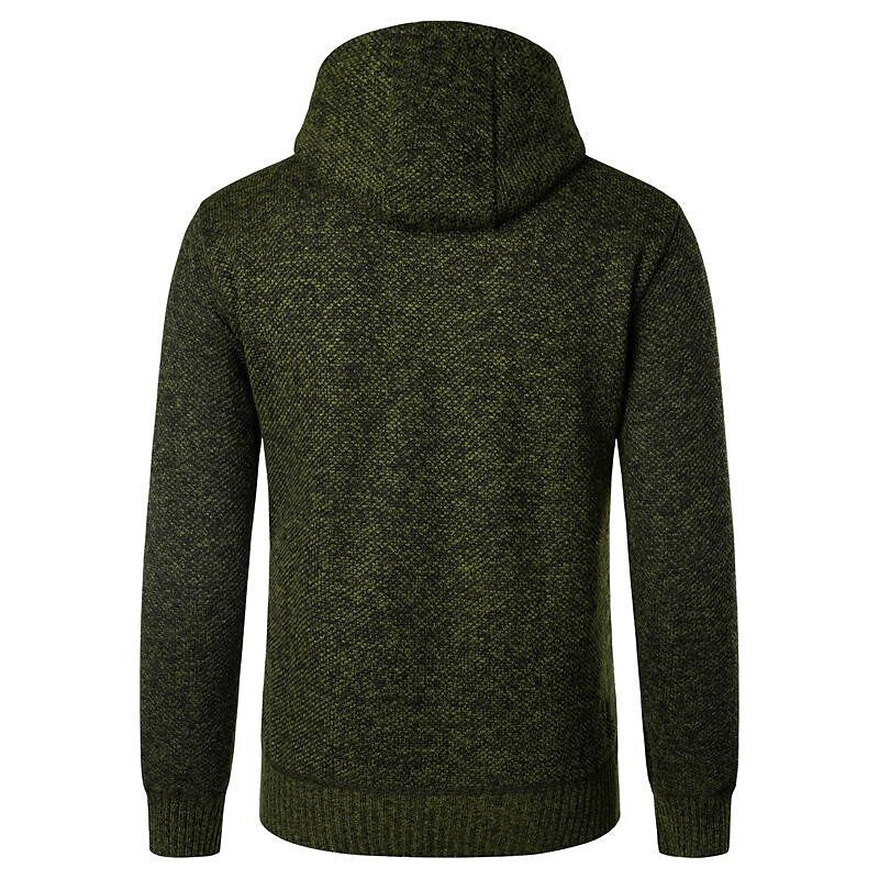 Herren-Fleece-Cardigan mit Steppfutter und Reißverschluss