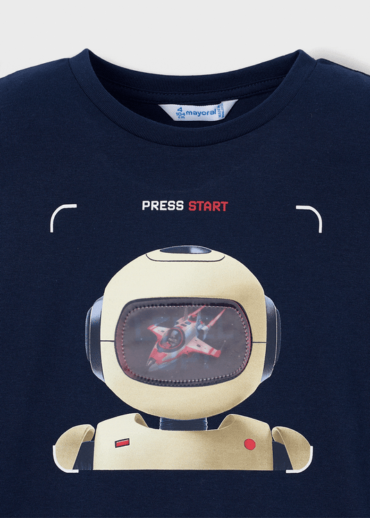 Interaktives Roboter-T-Shirt für Jungen