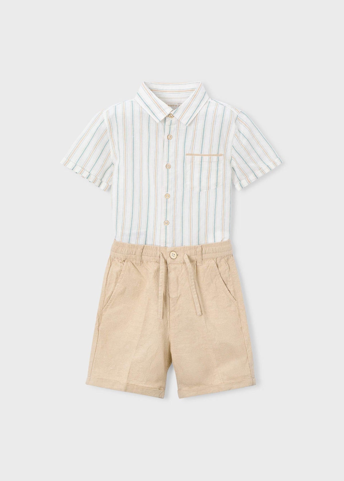 Leinenset mit Bermudashorts für Jungen