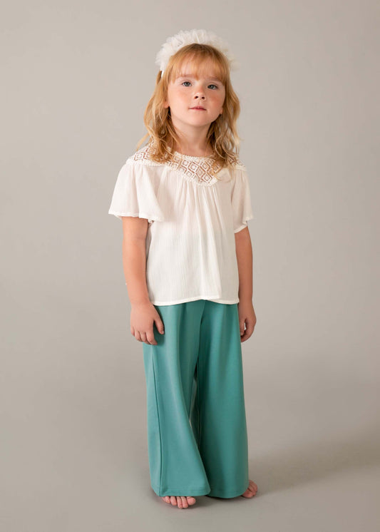 Long knit pants girls