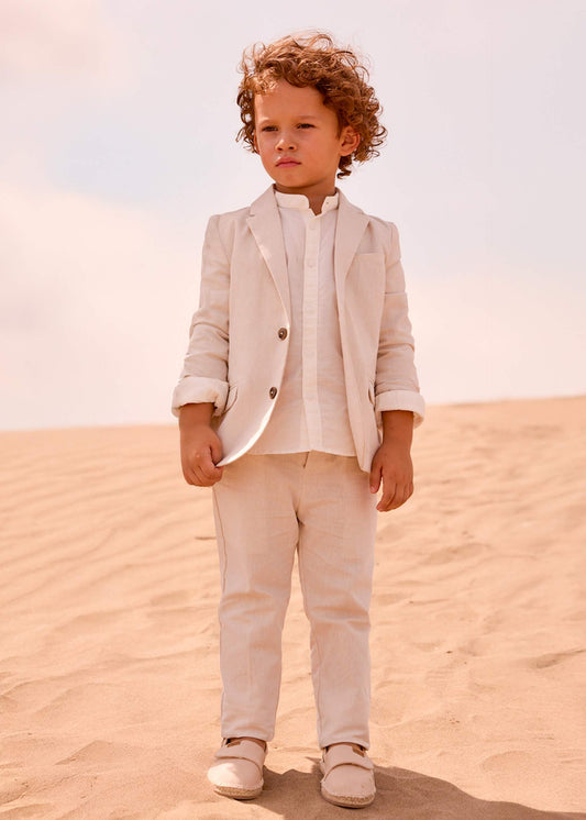 Long linen trousers for boys