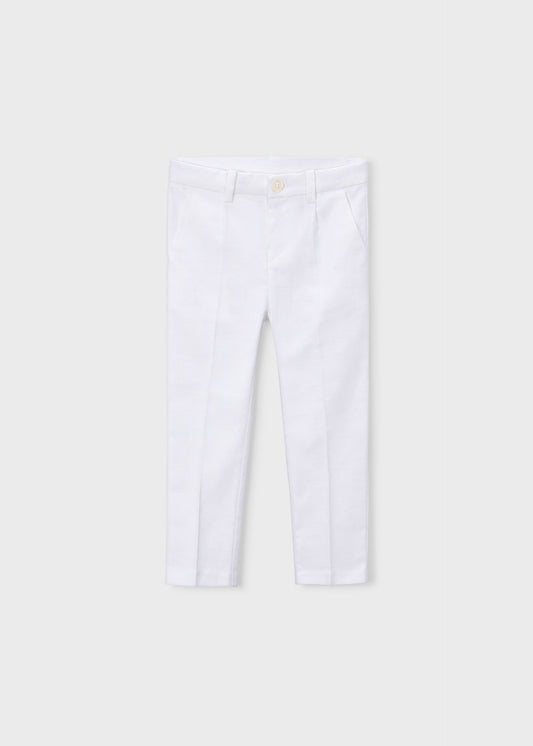 Long linen trousers for boys