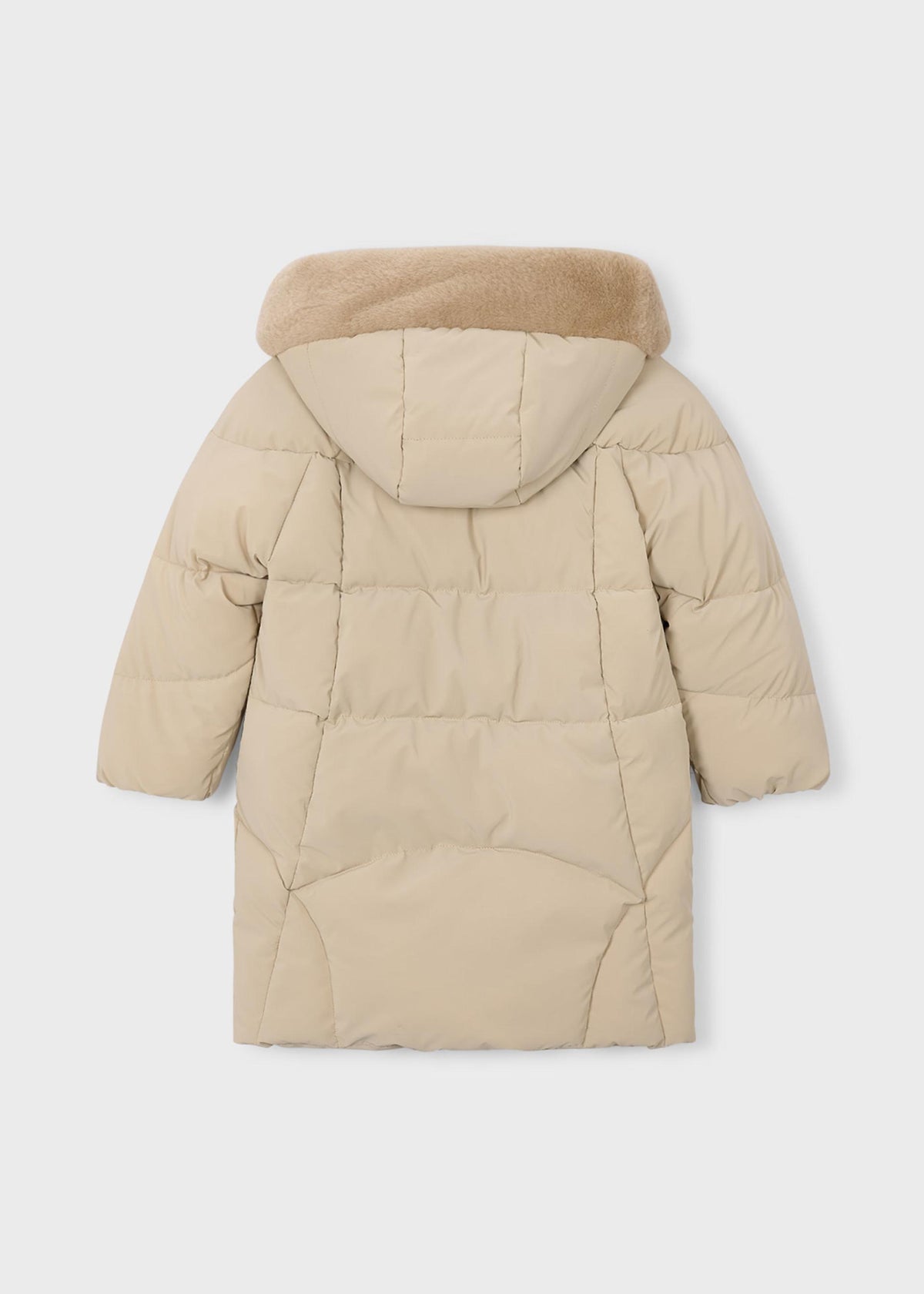 Long quilted coat for girls