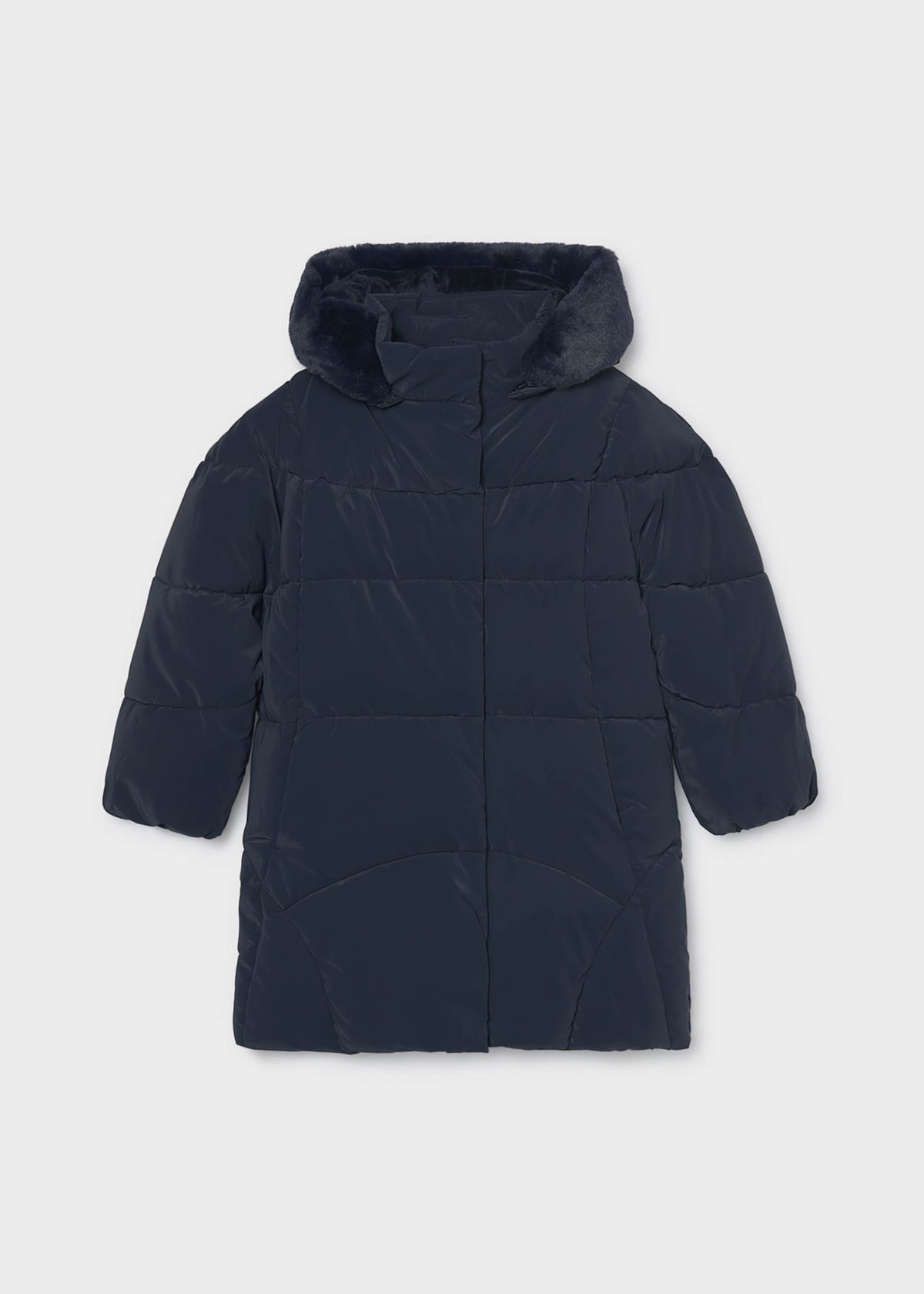Long quilted coat for girls