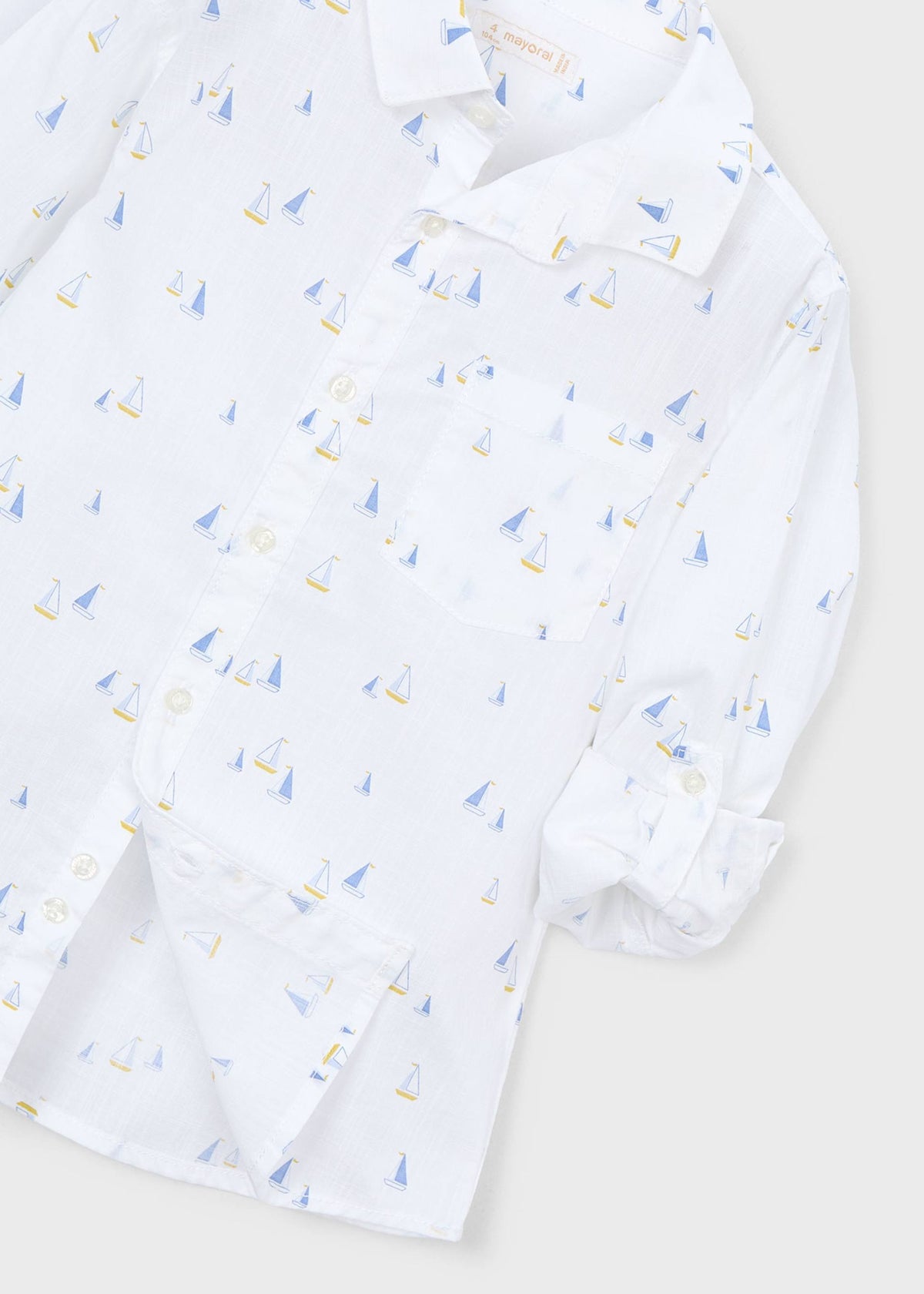 Long-sleeved linen shirt for children