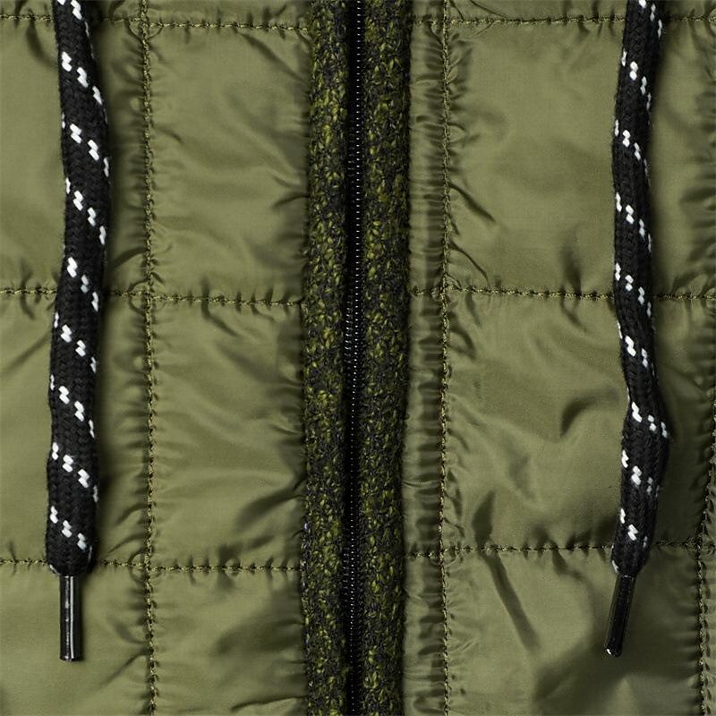 Herren-Fleece-Cardigan mit Steppfutter und Reißverschluss