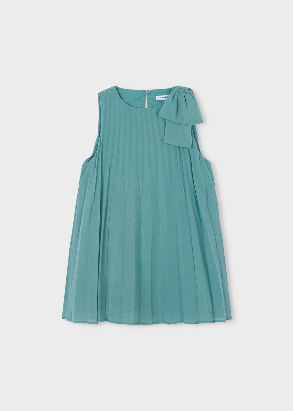 Pleated bow dress for girls