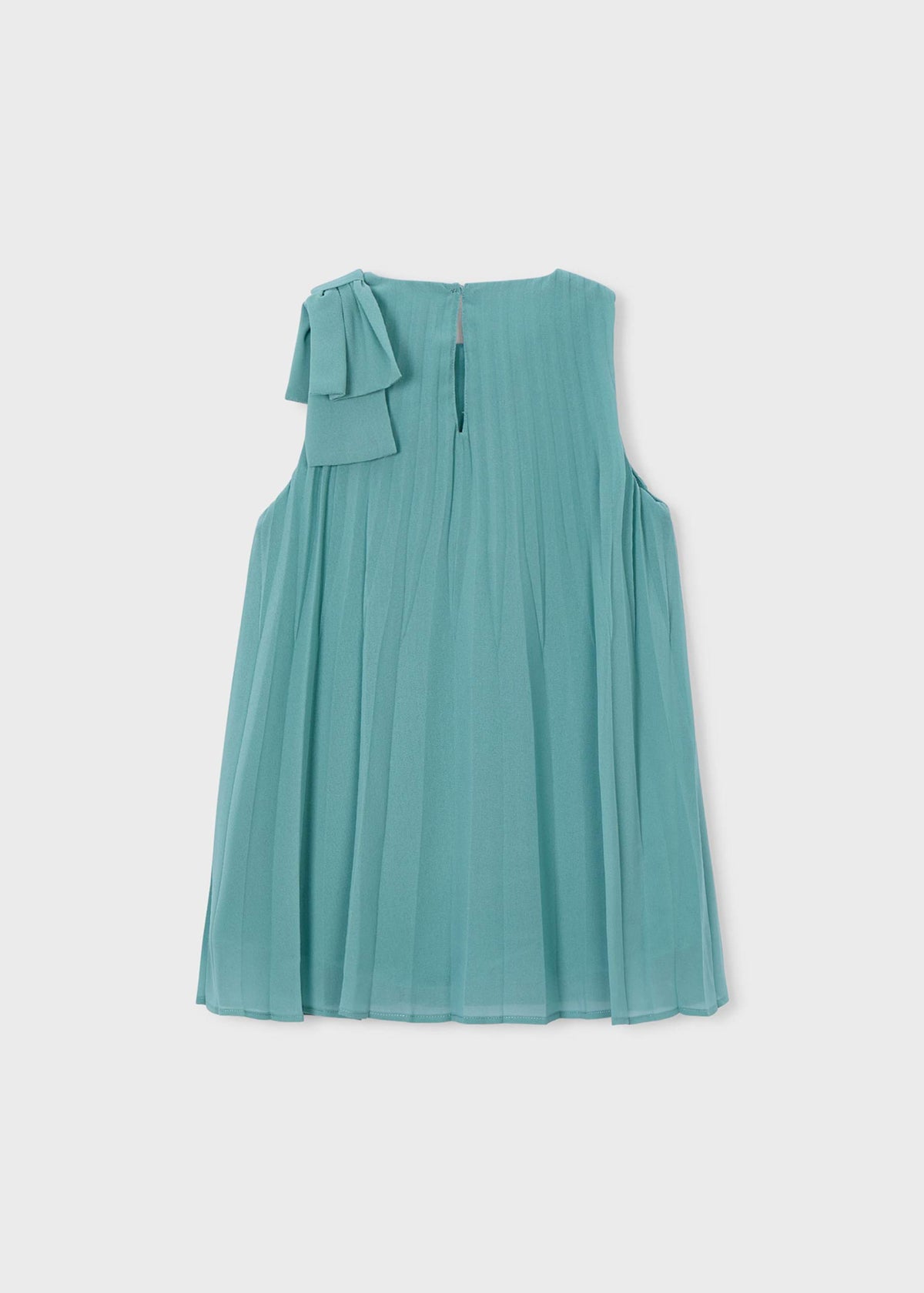 Pleated bow dress for girls