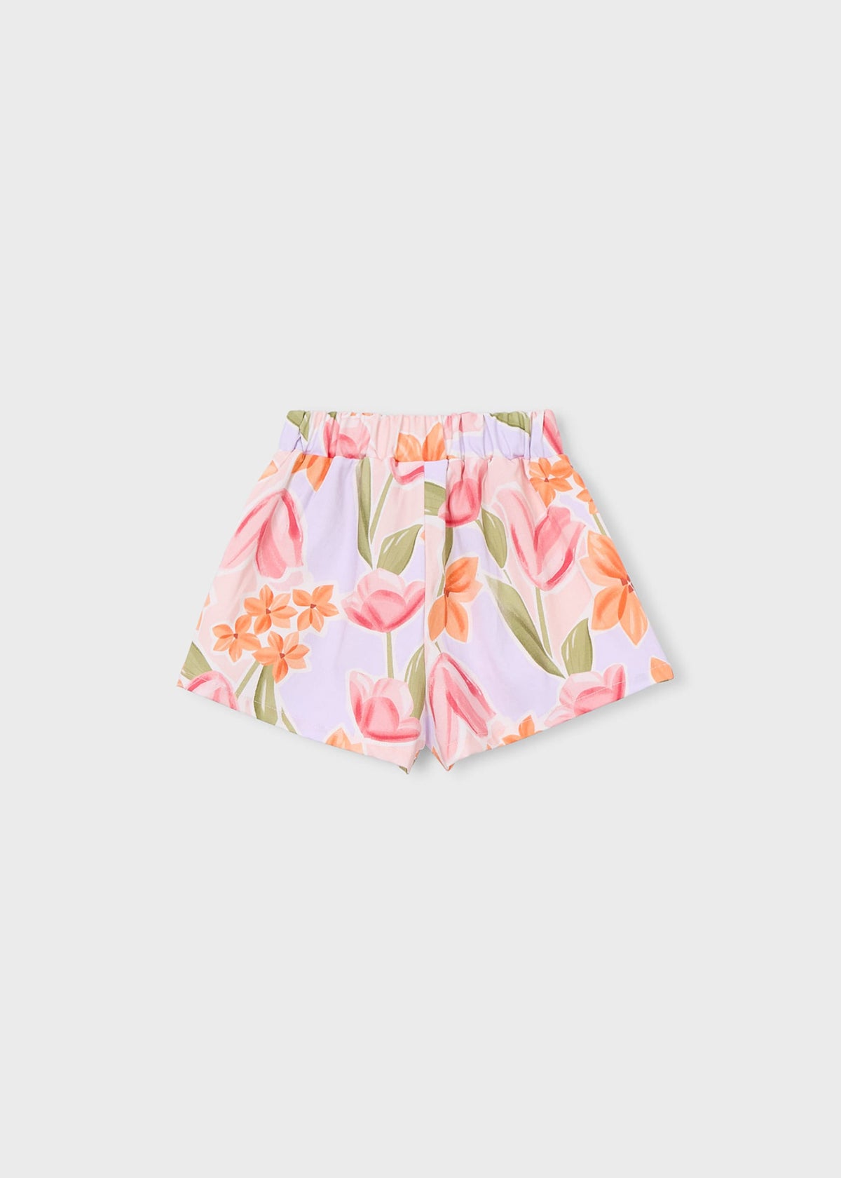 Printed pleated skirt trousers for girls